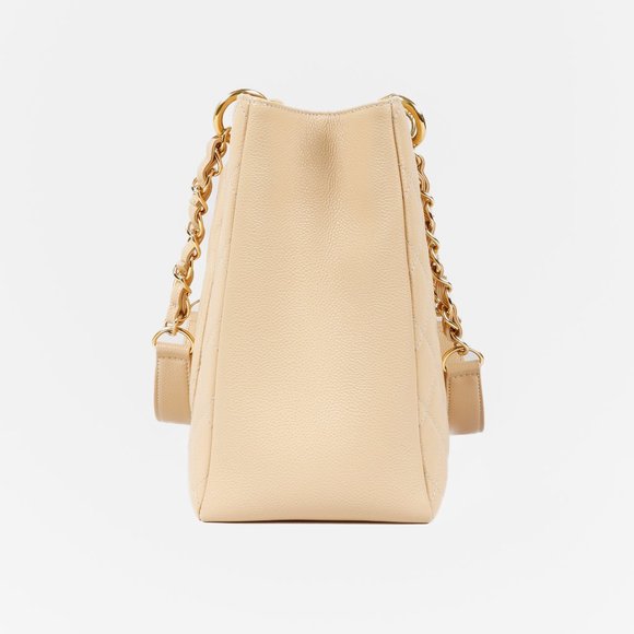 Chanel Beige Caviar Grand Shopping Tote GST GHW - Picture 12 of 13